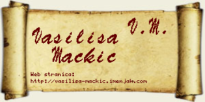 Vasilisa Mačkić vizit kartica